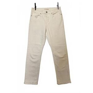 Levi’s Classic Straight White Denim Jeans Women’s Size 30 Mid Rise Cotton Pants